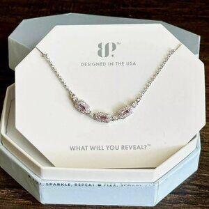 BRAND NEW GORGEOUS BP4973 Best Thing That’s Mine Rhodium Rose Quartz CZ Necklace